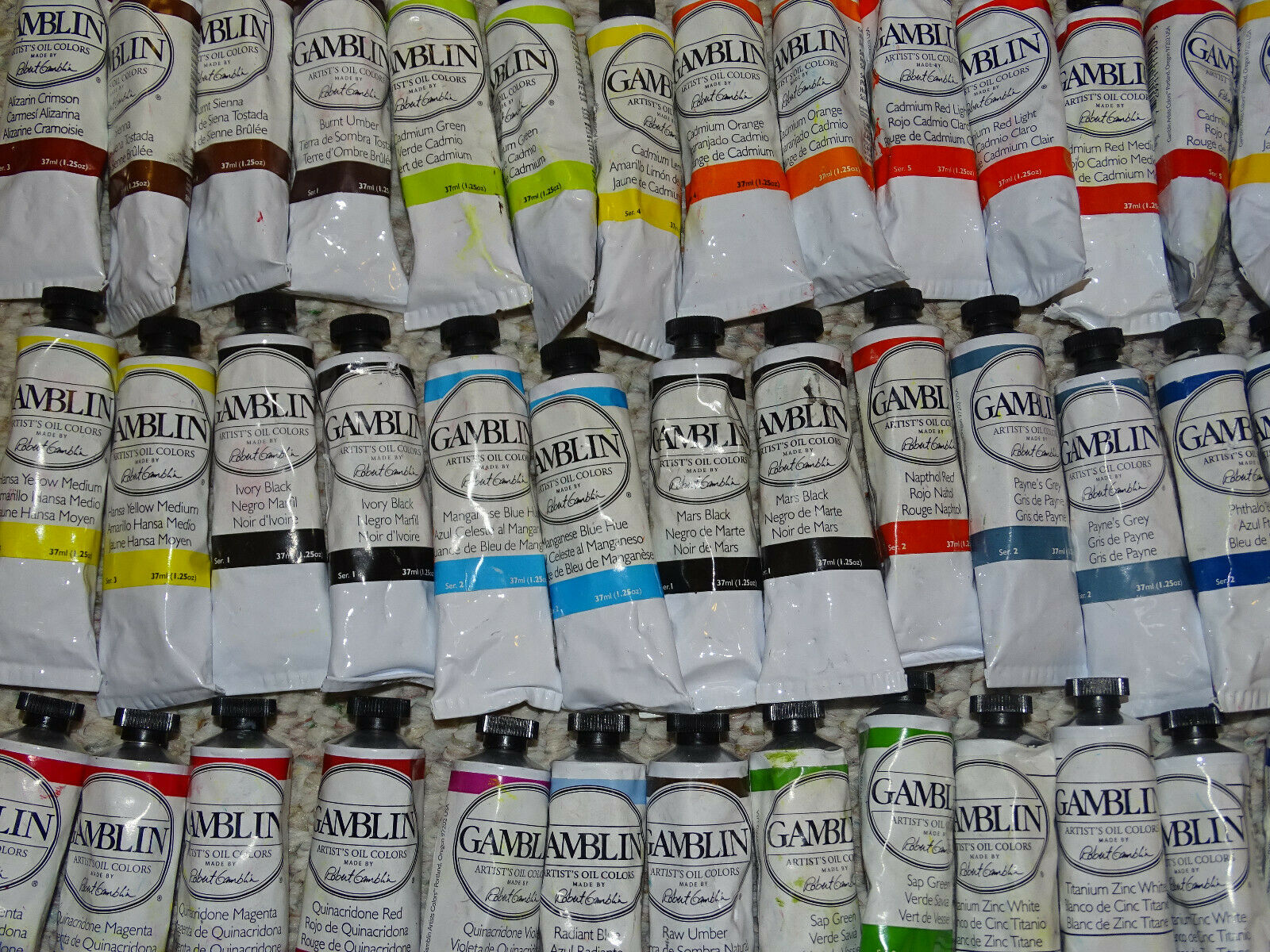 Gamblin Artists' Oil Colors, 37 Ml Tubes, 56 Colors, Flat Rate Shipping, $4.50